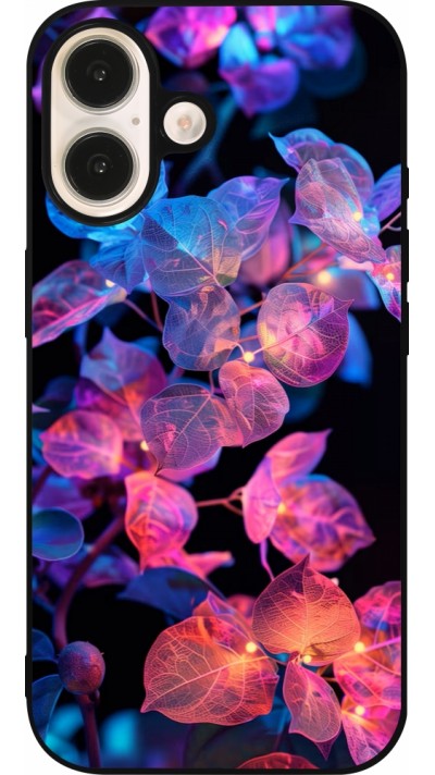 Coque iPhone 16 - Silicone rigide noir Artificial vegetation 2025