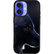 iPhone 16 Case Hülle - Silikon schwarz Wolf Shape