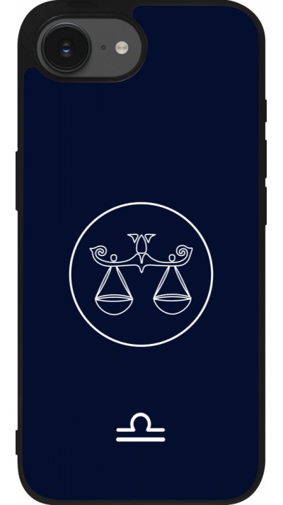 iPhone 16e Case Hülle - Silikon schwarz Astrologie Waage