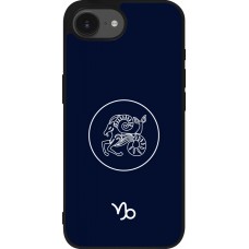 iPhone 16e Case Hülle - Silikon schwarz Astrologie Steinbock