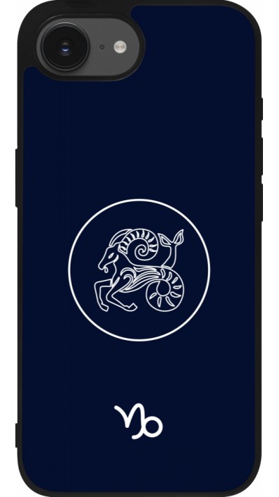 iPhone 16e Case Hülle - Silikon schwarz Astrologie Steinbock