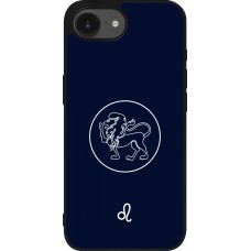 iPhone 16e Case Hülle - Silikon schwarz Astrologie Löwe