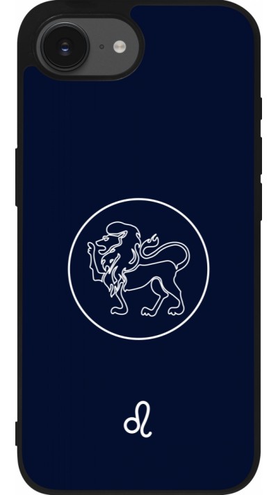 iPhone 16e Case Hülle - Silikon schwarz Astrologie Löwe