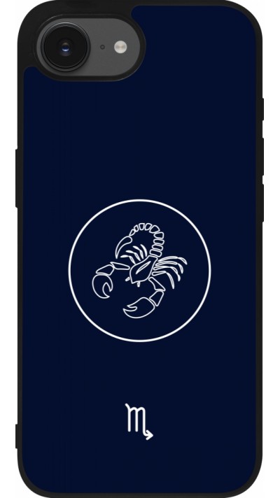 iPhone 16e Case Hülle - Silikon schwarz Astrologie Skorpion