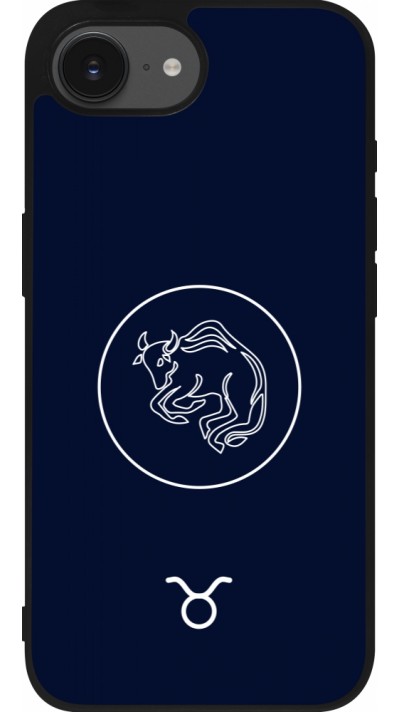 iPhone 16e Case Hülle - Silikon schwarz Astrologie Stier