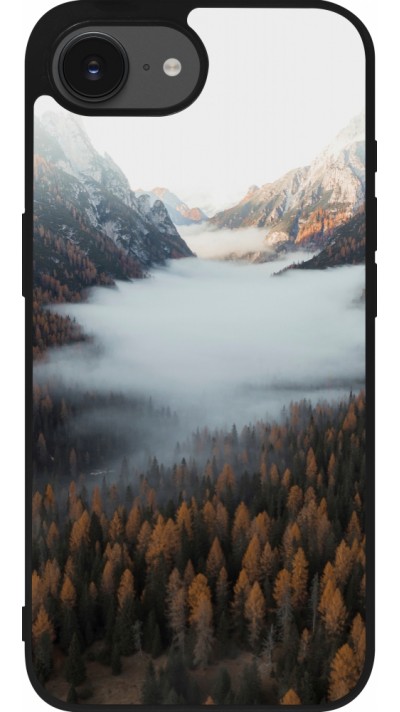 iPhone 16e Case Hülle - Silikon schwarz Autumn 22 forest lanscape