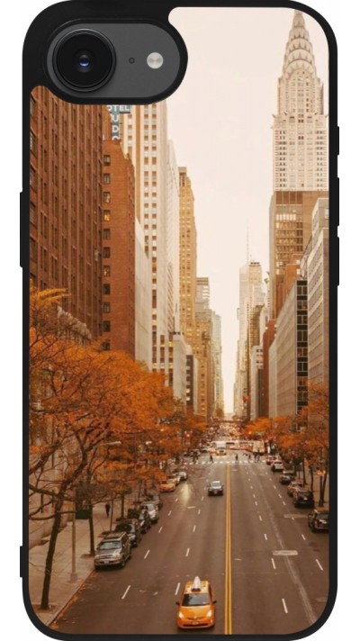 iPhone 16e Case Hülle - Silikon schwarz Autumn 2024 New York city