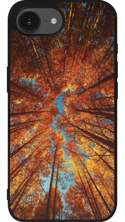 iPhone 16e Case Hülle - Silikon schwarz Autumn 25 Trees