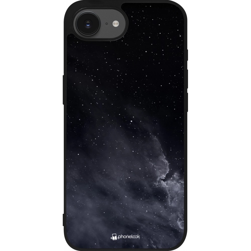 iPhone 16e Case Hülle - Silikon schwarz Black Sky Clouds