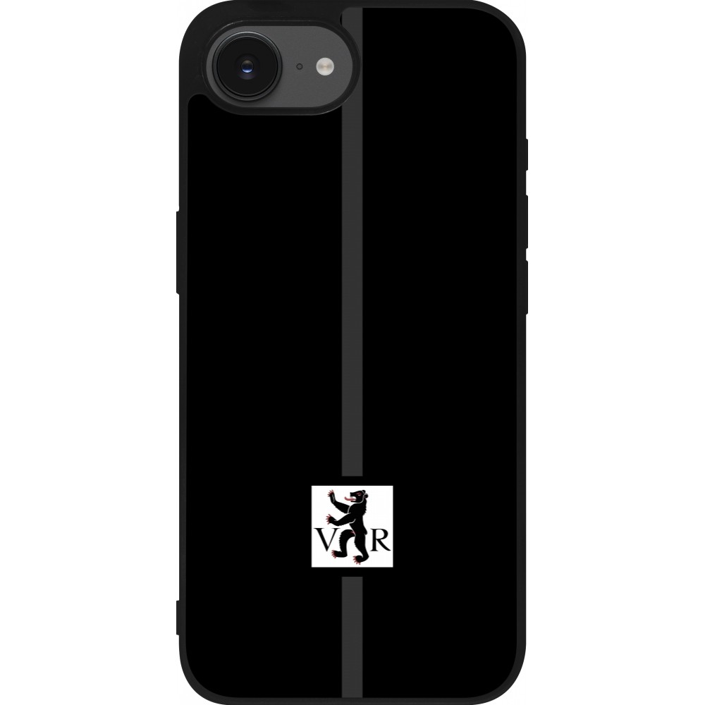 Coque iPhone 16e - Silicone rigide noir Canton AR noir