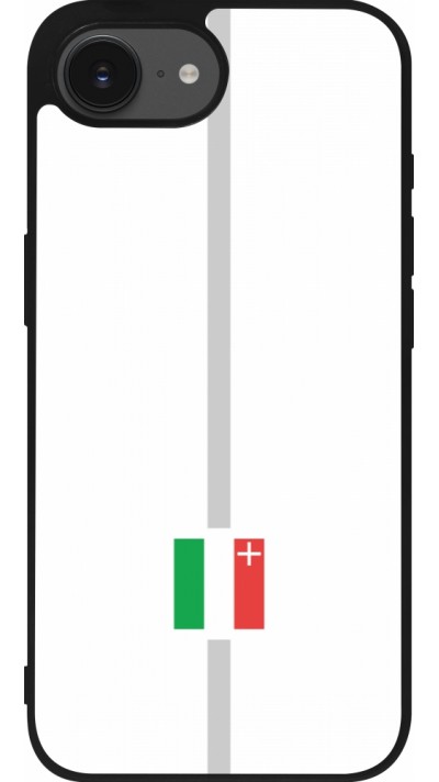 iPhone 16e Case Hülle - Silikon schwarz Kanton NE weiss