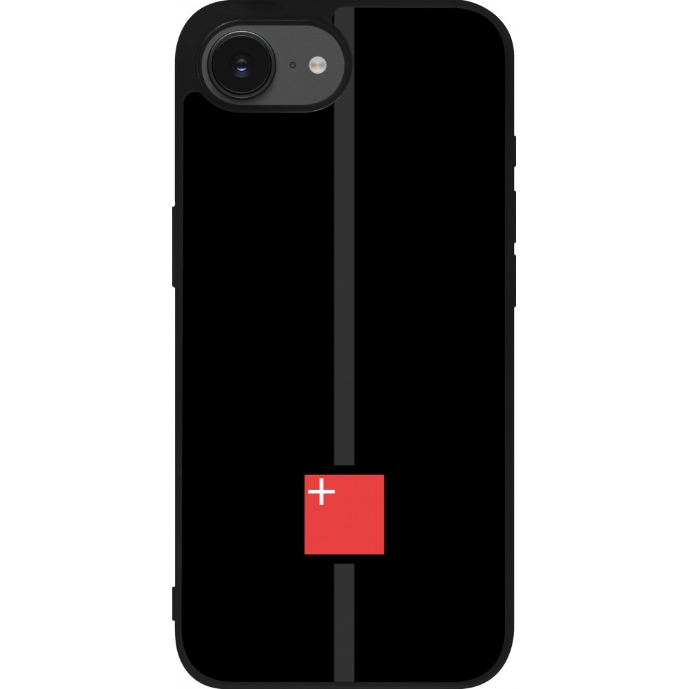 iPhone 16e Case Hülle - Silikon schwarz Kanton SZ schwarz