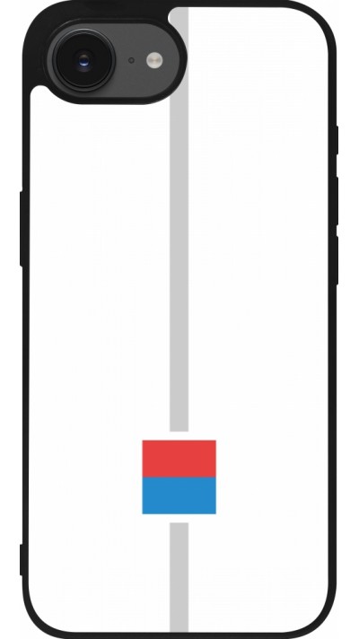 iPhone 16e Case Hülle - Silikon schwarz Kanton TI weiss