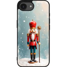 iPhone 16e Case Hülle - Silikon schwarz Christmas 25 Nutcracker Snow