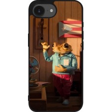 iPhone 17e / 16e Case Hülle - Silikon schwarz Dancing frog DTMF