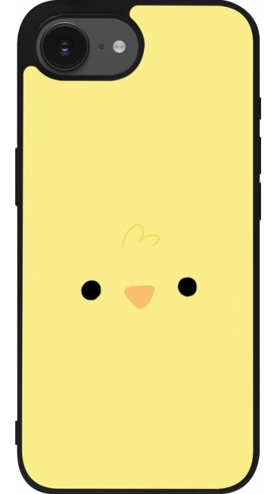 Coque iPhone 17e / 16e - Silicone rigide noir Easter 2026 Little chicken