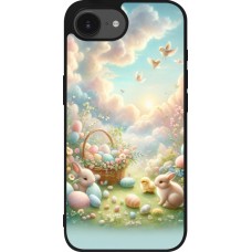 iPhone 16e Case Hülle - Silikon schwarz Ostern 2025 Pastell Ostern
