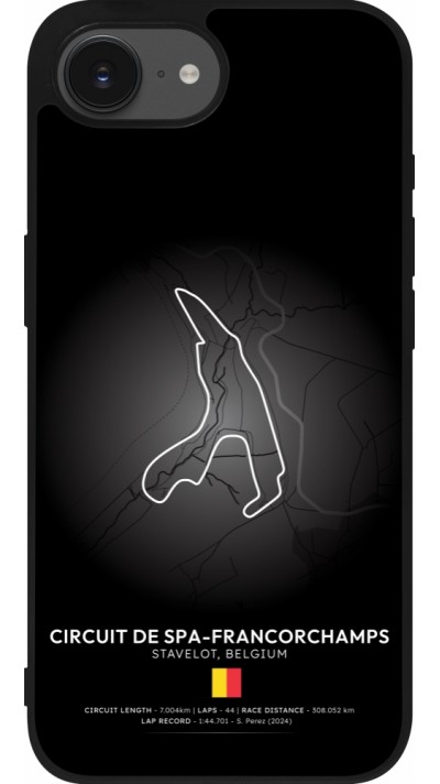 iPhone 16e Case Hülle - Silikon schwarz F1 Track 2025 Belgium