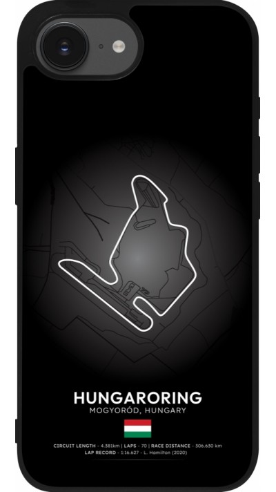 iPhone 16e Case Hülle - Silikon schwarz F1 Track 2025 Hungary
