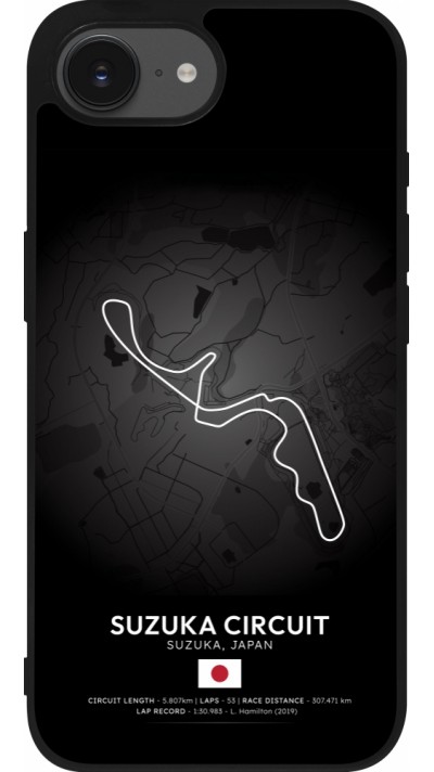 iPhone 16e Case Hülle - Silikon schwarz F1 Track 2025 Japan