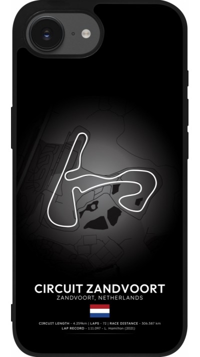 iPhone 16e Case Hülle - Silikon schwarz F1 Track 2025 Netherlands