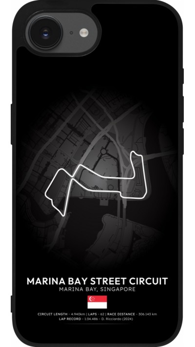 iPhone 16e Case Hülle - Silikon schwarz F1 Track 2025 Singapore