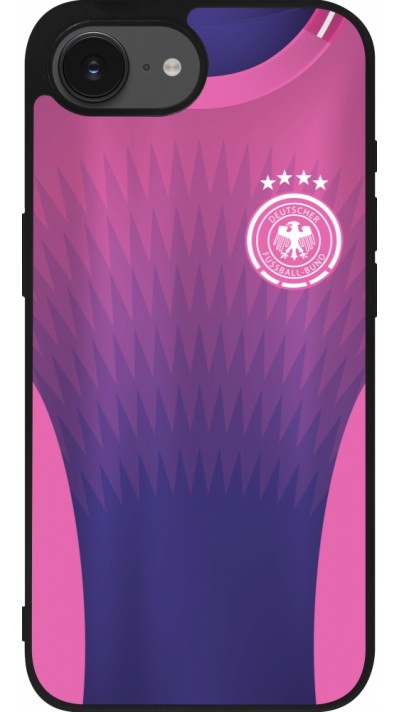 iPhone 16e Case Hülle - Silikon schwarz Deutschland Away personalisierbares Fussballtrikot