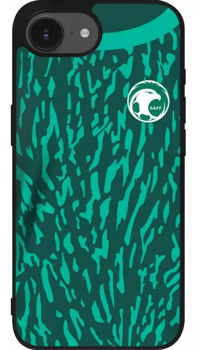 iPhone 16e Case Hülle - Silikon schwarz Saudi-Arabien 2022 personalisierbares Fussballtrikot