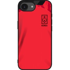 iPhone 16e Case Hülle - Silikon schwarz Südkorea 2022 personalisierbares Fussballtrikot