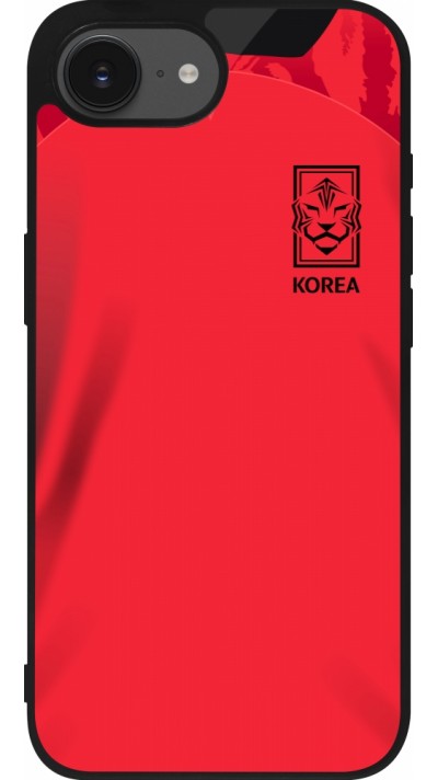 iPhone 16e Case Hülle - Silikon schwarz Südkorea 2022 personalisierbares Fussballtrikot