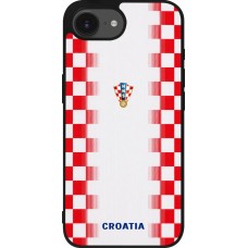 iPhone 17e / 16e Case Hülle - Silikon schwarz Kroatien 2026 personalisierbares Fussballtrikot
