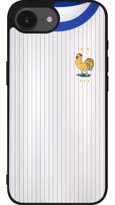 iPhone 16e Case Hülle - Silikon schwarz Frankreich Away personalisierbares Fussballtrikot