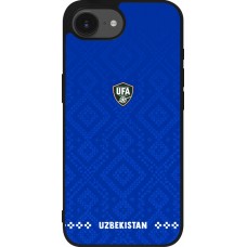 iPhone 17e / 16e Case Hülle - Silikon schwarz Usbekistan 2026 personalisierbares Fussballtrikot