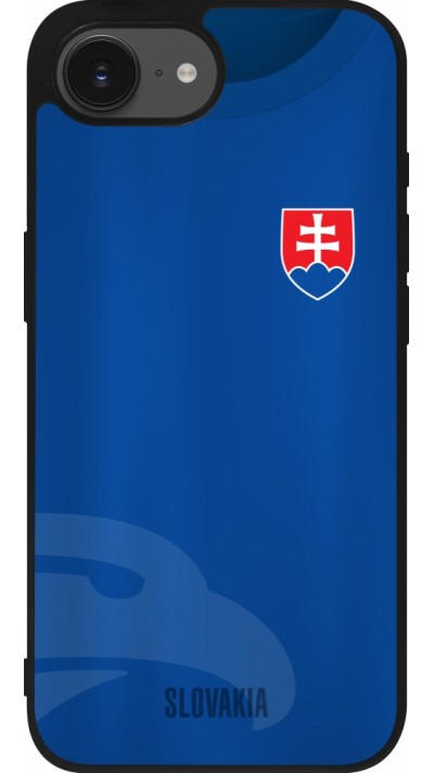 iPhone 16e Case Hülle - Silikon schwarz Fussballtrikot Slowakei