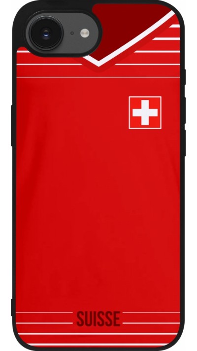iPhone 16e Case Hülle - Silikon schwarz Football shirt Switzerland 2022