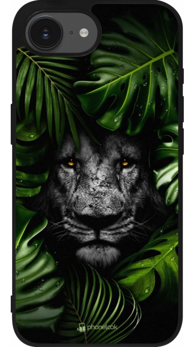 iPhone 16e Case Hülle - Silikon schwarz Forest Lion