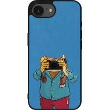 iPhone 17e / 16e Case Hülle - Silikon schwarz Frog with camera DTMF