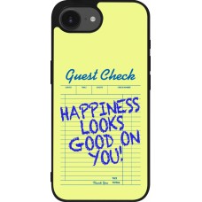 Coque iPhone 17e / 16e - Silicone rigide noir Guest check 2026