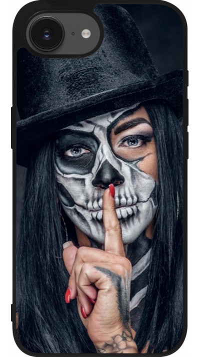 iPhone 16e Case Hülle - Silikon schwarz Halloween 18 19