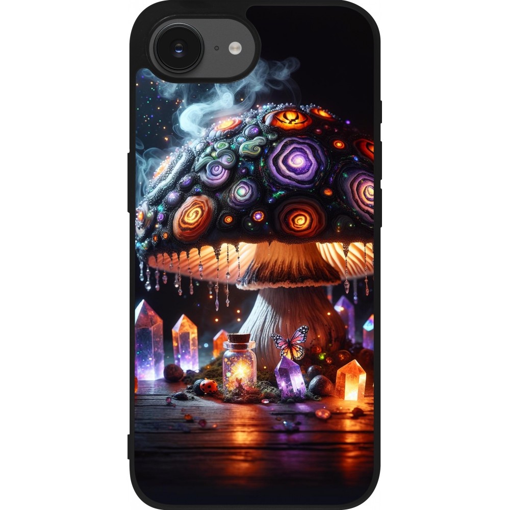 iPhone 16e Case Hülle - Silikon schwarz Halloween Zaubertrank Magie