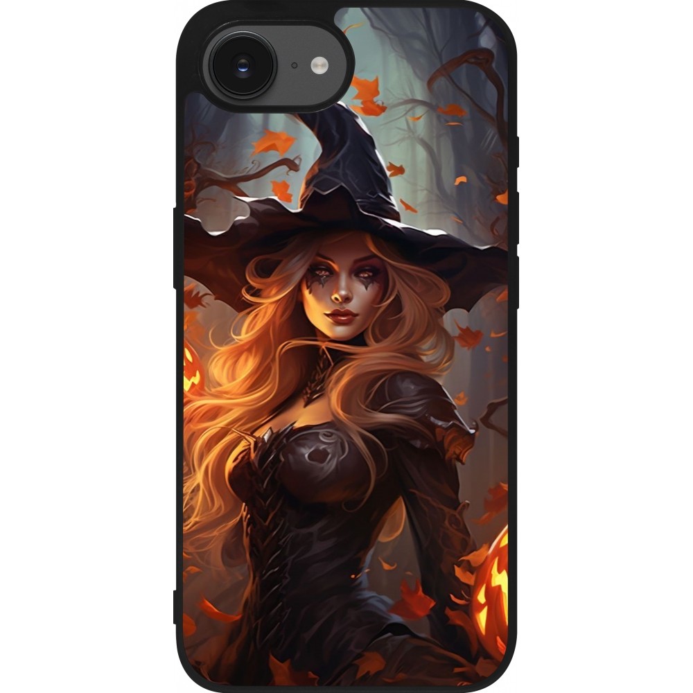 iPhone 16e Case Hülle - Silikon schwarz Halloween 2024 sexy witch