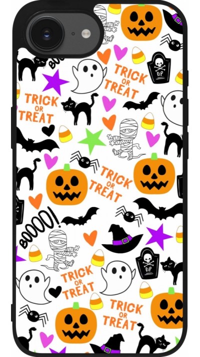 iPhone 16e Case Hülle - Silikon schwarz Halloween 2024 trick or treat