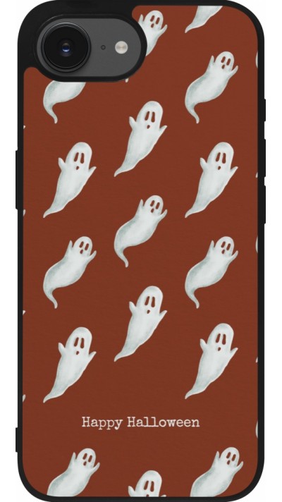 iPhone 16e Case Hülle - Silikon schwarz Halloween 2025 Pattern of ghosts