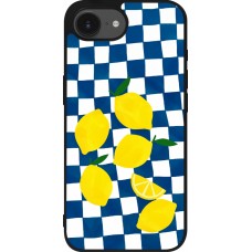 Coque iPhone 17e / 16e - Silicone rigide noir Illustration lemons 2026