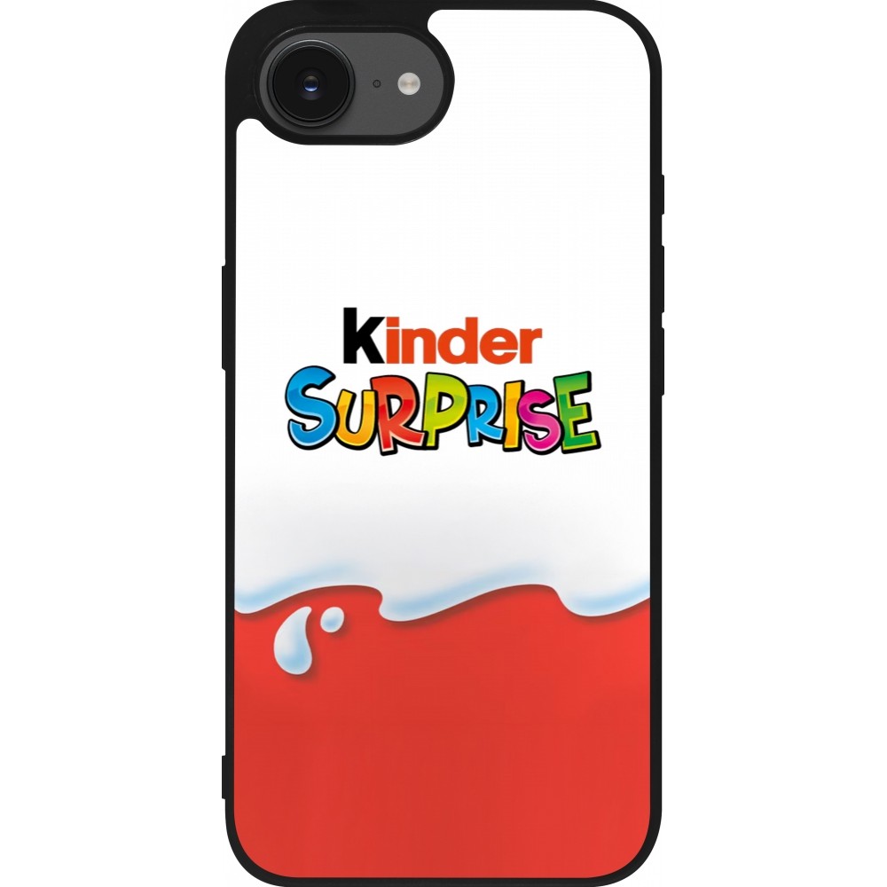 iPhone 16e Case Hülle - Silikon schwarz Kinder Surprise