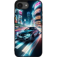 iPhone 16e Case Hülle - Silikon schwarz BMW M4 Tokio Nacht