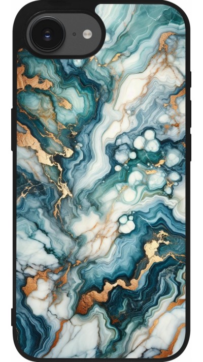 iPhone 16e Case Hülle - Silikon schwarz Grüner Blauer Goldener Marmor