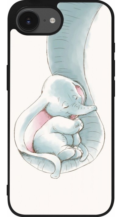 iPhone 16e Case Hülle - Silikon schwarz Mom 1903