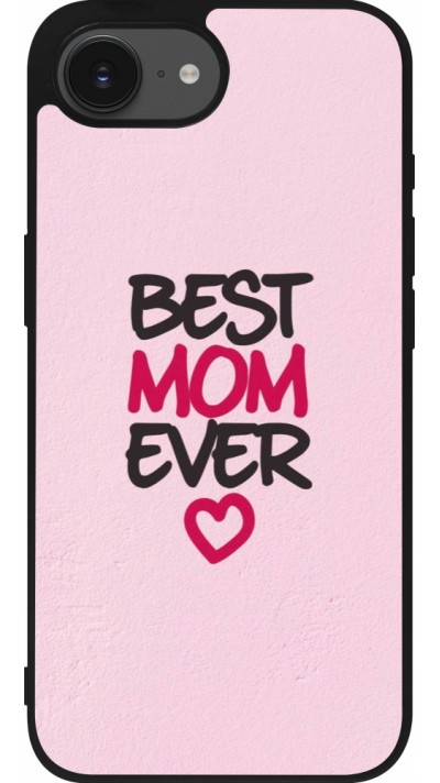 iPhone 16e Case Hülle - Silikon schwarz Mom 2023 best Mom ever pink