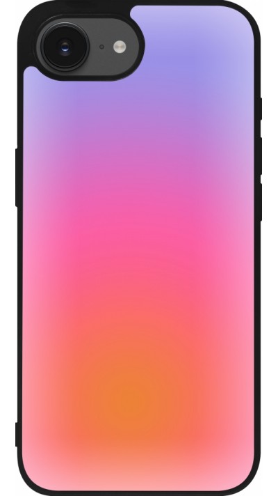 iPhone 16e Case Hülle - Silikon schwarz Orange Pink Blue Gradient